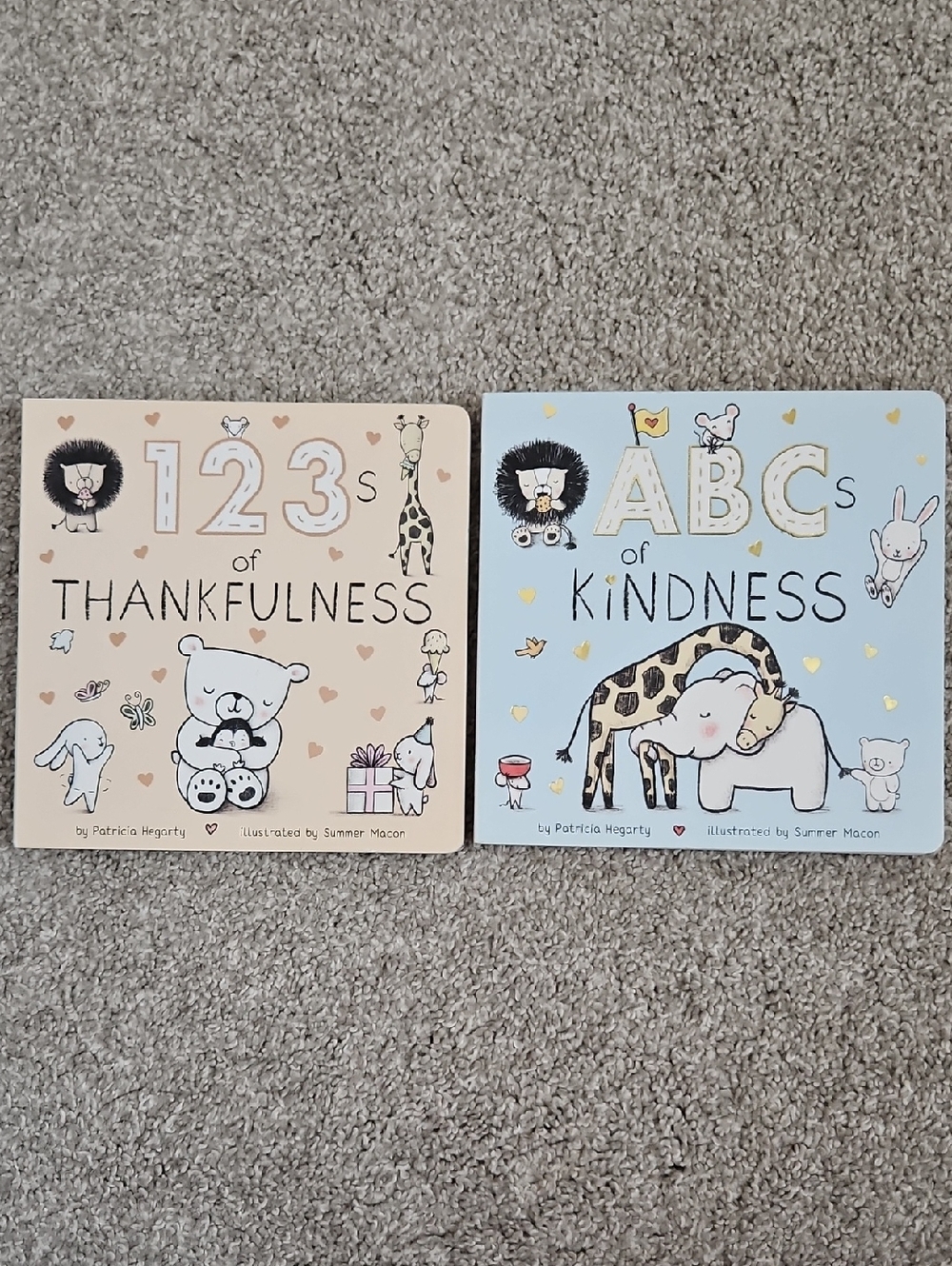 123s of Thankfulness & ABCs of Kindness Board Book Set Toddler Kids Books